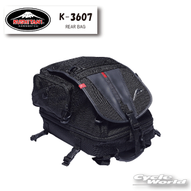 ☆【KUSHITANI】K-3607 REAR BAG リアバッグ　容量：約25〜33.5L　ブラック　鞄　かばん　街乗り　ツーリング　クシタニ　【バイク用品】