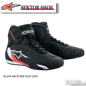 �����K�i�yALPINESTARS�zSEKTOR SHOE �sBLACK WHITE RED FLUO (1231) �t�Z�N�^�[ �V���[�Y �C �C�^���A���� �C�^���A ���A�����C�f�B���O�V���[�Y �c�[�����O �X��� �A���p�C���X�^�[�Y 2515518�y�o�C�N