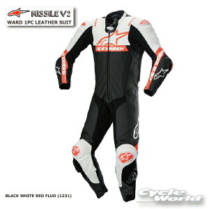 �����K�i�yALPINESTARS�zMISSILE V2 WARD 1PC LEATHER SUIT�s3151824�@BLACK WHITE RED FLUO (1231)�t�@���U�[�X�[�c�@���[�V���O�X�[�c�@�A���p�C���X�^�[�Y �C�^���A ���񂹁y�o�C�N�p�i�z