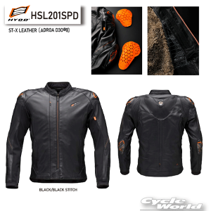 ���yHYOD�zHSL201SPD�sBLACK/BLACK STITCH�t�@ST-X LEATHER�kADROA D3O??�l�@���v�@�{��@���U�[�W���P�b�g�@�q���E�h�E�v���_�N�c�y�o�C�N�p�i�z
