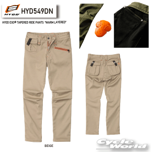���yHYOD�zHYD549DN�@HYOD D3O? TAPERED RIDE PANTS�gWARM LAYERED�h�sBEIGE�t�@�G�@�v���e�N�^�[�@�q���E�h�E�v���_�N�c �y�o�C�N�p�i�z