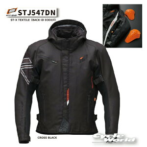 ���yHYOD�zSTJ547DN�sCROSS BLACK�t�@ST-X TEXTILE�kBACK-iD D3O�l�@�e�L�X�^�C���W���P�b�g�@�q���E�h�E�v���_�N�c�y�o�C�N�p�i�z