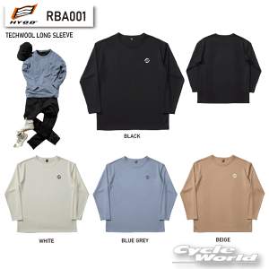 ���yHYOD�zRBA001�@�����O�X���[�uT�V���c�@TECHWOOL LONG SLEEVE�@�E�[���f�ށ@���{���@MADE IN JAPAN�@�����@�@�q���E�h�E�v���_�N�c�y�o�C�N�p�i�z