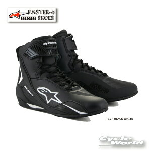 �����K�i�@FASTER-4 SHOES �s12 - BLACK WHITE�t�yALPINESTARS�z�A���p�C���X�^�[�Y �C�^���A���� �C�^���A ���A�� �t�@�X�^�[4�@�C ���C�f�B���O�V���[�Y �@2510425�y�o�C�N�p�i�z