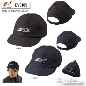 ���yHYOD�zEVC105�@HYOD MOTO CAP �gBOX CREST�h�@�X�q�@�L���b�v�@���g�L���b�v�@�q���E�h�E�v���_�N�c�y�o�C�N�p�i�z