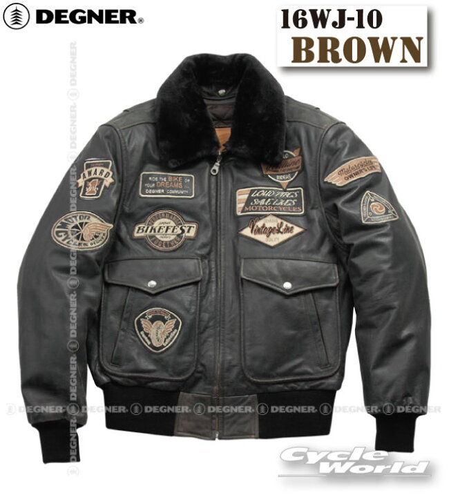 楽天市場】☆【DEGNER】16WJ-10 《BROWN》 ヴィンテージフライトレザー 
