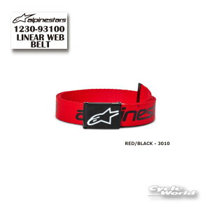 �y�����y�Ή��z�yALPINESTARS�z ���K�i�s1230-93100 �tLINEAR WEB BELT�sRED/BLACK(3010) �t�x���g �A���p�C���X�^�[�Y �C�^���A ���񂹁y�o�C�N�p�i�z