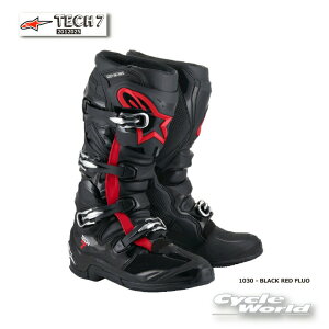 ���K�i�yALPINESTARS�zTECH 7 2012025 �s1030 - BLACK RED FLUO�t�C�^���A���� �e�b�N7 �@�A���p�C���X�^�[�Y�@ ���g�N���X �I�t���[�h�u�[�c�@�I�t���[�h�@MX�@TECH7�y�o�C�N�p�i�z