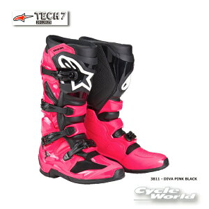 ���K�i�yALPINESTARS�zTECH 7 2012025 �s3811 - DIVA PINK BLACK�t�C�^���A���� �e�b�N7 �@�A���p�C���X�^�[�Y�@ ���g�N���X �I�t���[�h�u�[�c�@�I�t���[�h�@MX�@TECH7�y�o�C�N�p�i�z