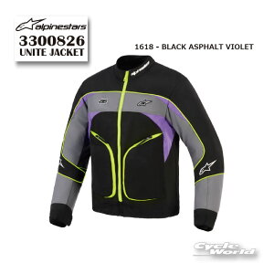 ���K�i�yALPINESTARS�zUNITE JACKET�s3300826�t BLACK ASPHALT VIOLET (1618) �C�^���A���� �W���P�b�g �X�g���[�g �A���p�C���X�^�[�Y �y�o�C�N�p�i�z