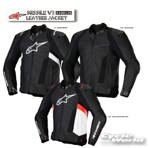 ���K�i�yALPINESTARS�zMISSILE V3 LEATHER JACKET���U�[�W���P�b�g�@���U�[�@�v�@�W���P�b�g�@�A���p�C���X�^�[�Y �C�^���A ���񂹁y�o�C�N�p�i�z