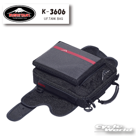 ☆【KUSHITANI】K-3606 U.F.TANK BAG U.F.タンクバッグ　容量：約3.0L　ブラック　鞄　かばん　街乗り　ツーリング　クシタニ　【バイク用品】