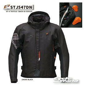 ☆【HYOD】STJ547DN《CROSS BLACK》　ST-X TEXTILE〔BACK-iD D3O〕　テキスタイルジャケット　ヒョウドウプロダクツ【バイク用品】