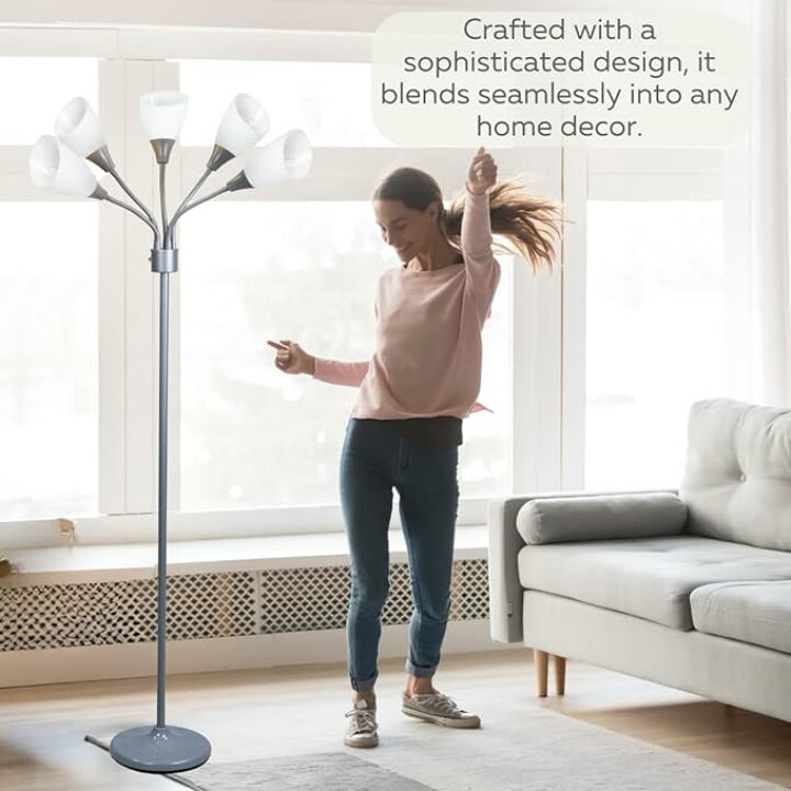 楽天市場】Light Accents メデューサ シルバー フロアランプ アクリル 