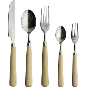 燕三条 ウッド ディナーカトラリーセット 5本 ステンレス 木製 日本製