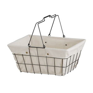 ���C���[�t�@�u���b�N�E�o�X�P�b�g�EL FW-603-IV W43×D30×H20cm(���܂܂�) �A�C�{���[