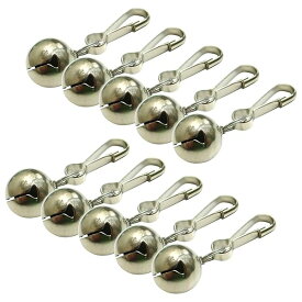 鈴 盗難・防犯対策 注意喚起 スナップ付き鈴 BELL-10P 宝来鈴 直径約19mm 10入