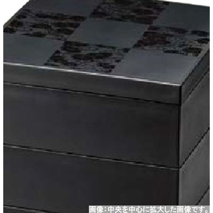 楽天市場】J-kitchens 日本製 重箱 彩雲市松 50三段重 黒 （1組) 15cm 