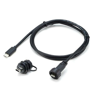 USB Type C hP[uERlN^[Zbg 1m ubN IP67 yC009z
