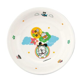子供用 食器 小皿 平皿 直径12.5×高さ2.6cm プラスチック製 食洗機対応 保管庫対応 給食 日本製 リトルボブドッグ MC-52-LBD