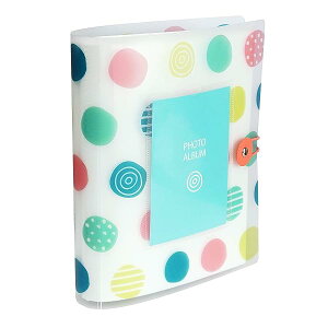VANJOH バンド付フォトアルバム KG200 パステルドット Photo Album L・ポスト・KG 200枚収納 200011 BA-KG200-PD
