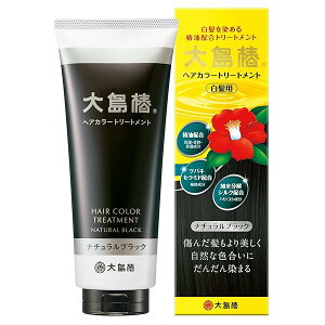 ヘアカラートリートメント ナチュラルブラック 黒 椿油配合 カラートリートメント 白髪染め 無香料 男女兼用 ノンパラベン ノンジアミン 180g