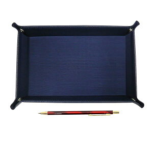 日本製シボ牛革ペントレイ青 SDマーブル柄 オール金属手帳用ボールペンセット 赤 TRAL-SDMB-R