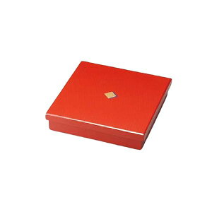 J-kitchens 木製 弁当箱 軽量 色紙 7.5一ヶ重 朱 (1個) 23cm 日本製