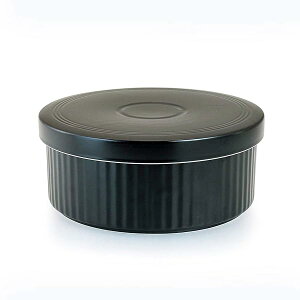 CtoC JAPAN Select 一人暮らし 食器 おひつ レンジ対応 1.5合 ブラック 900cc φ 17.3cm x 6.5cm 日本製