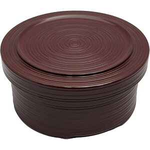 おひつ ロクロ目飯器 日本製 杓子付 溜エビ茶 2人用