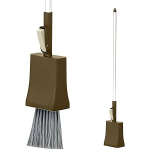 STAND. フリースタンディングブルームS ブラウン 幅9.5cm 全長67cm 立つほうき 玄関 車庫 倉庫