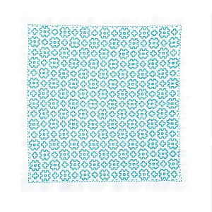 一目刺しの花ふきん 刺し子キット 井戸枠 約横34cm×縦34cm OLY-SK-385