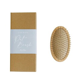 Oak Wood Pet Brush ペット用 ブラシ ピンブラシ ブラッシング 猫 犬 愛犬