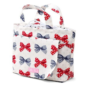 おむつポーチ 女の子 ベビー かわいい 持ち運び ポルカドットとストライプのフレンチリボン(スケアー地・アイボリー) B1304400
