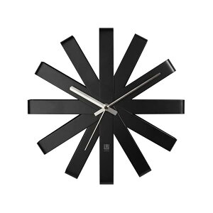 RIBBON WALL CLOCK(���{�� �E�H�[���N���b�N) �u���b�N 2118070-040