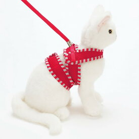 猫用ハーネス Anycatハーネス ストライプ レッド 猫用 M サイズ