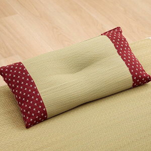 イケヒコ い草 枕 ピロー 和 平枕 詩織 ローズ 約30×50cm インド綿 刺し子 ムレにくい シンプル リラックス効果 抗菌 防臭 癒し 日本製 九州産 おしゃれ #1122950256301