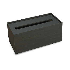 () バスク ティッシュボックス スクエア L ブラック BK 木製 デザイン インテリア ティッシュケース 家庭用 オフィス用 シンプル モダン おしゃれ 便利 キッチン リビング ダイニング 収納