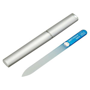 爪やすり 爪磨き ガラス製 ネイルケア 爪 指 ネイル ガラス 爪ケア つめ ネイル道具 爪割れ なめらか 携帯用(シルバー)