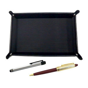 日本製シボ牛革ペントレイ黒 メタルタッチ棒銀とネオD-800ホリ金加工 レトロボールペンセット 赤 TRASB-ALST-800B-R