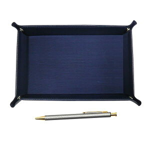 日本製シボ牛革ペントレイ青 NQ26 オール金属リザード塗装 ノック式ボールペンセット グレー TRAL-NQ26B-H