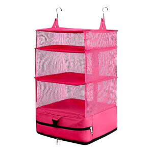 クローゼット吊り下げ収納 インナーバッグ 収納ボックス 衣類ラック クローゼット 吊り下げ収納 衣類収納ラック 衣装ケース 収納 旅行 出張 吊り下げ衣類ラック 省スペース 大容量 4段 取付