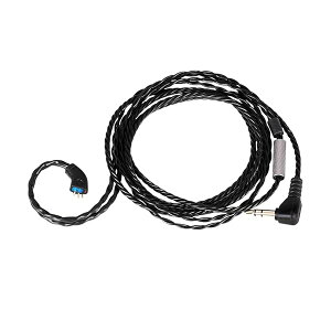 qdc DEBUT Cable IEM2pin 1.2m Black [IEM �t���b�g2pin(0.78mm)�R�l�N�^�[/3.5mmL���v���O] ��120cm 4�c�⃁�b�L�� �C�����j/���j�^�[�C���z���p���P�[�u�� �N���b�v�t�� �yQDC-CABL