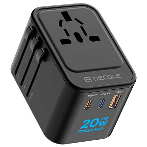 �yPD20W �}���[�d�z �C�O �ϊ��v���O �R���Z���g�}���`�ϊ��v���O 2 USB-C(PD20W �}���[�d�j�� 1 U