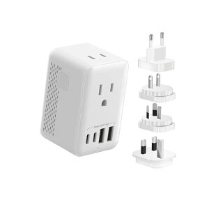 �C�O���s�p�ψ��� 220V��100V �ϊ��bAC�R���Z���g2���{USB-C×2�EUSB-A×2�bC/BF/O/A�ϊ��v���O��̌^
