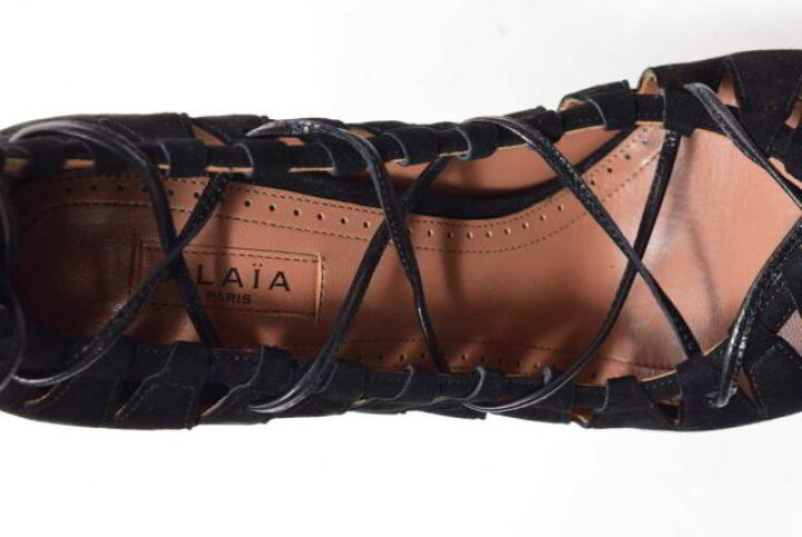 楽天市場】未使用 ALAIA CHAUSSEURES CHAMOIS ヌバック レースアップ  