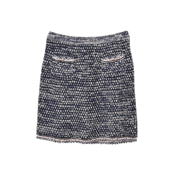 楽天市場】美品 CHANEL レーヨン ツイード スカート 36 グレー 