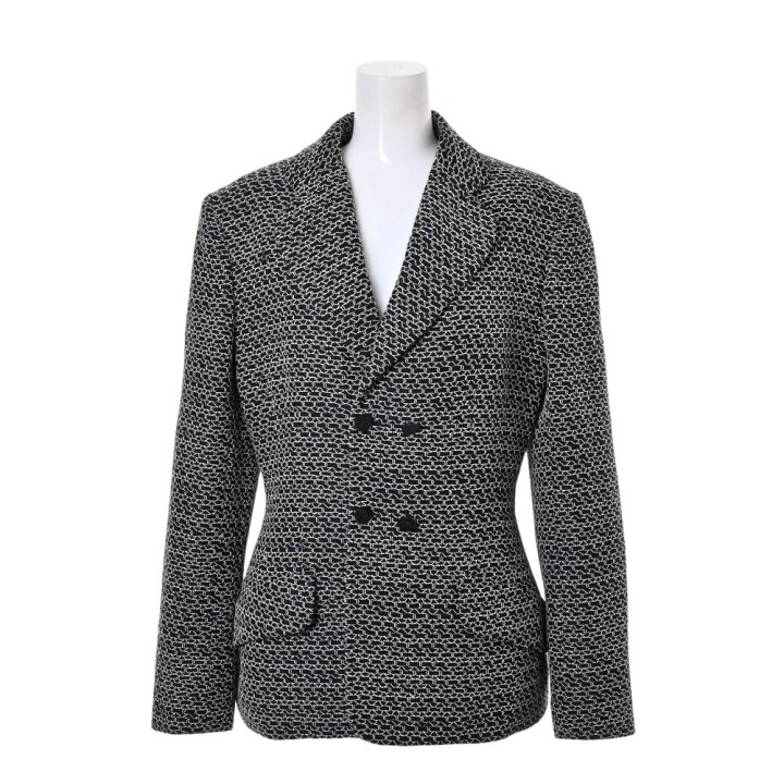 楽天市場】美品 CHANEL ココボタン ウール混 テーラードジャケット 40  