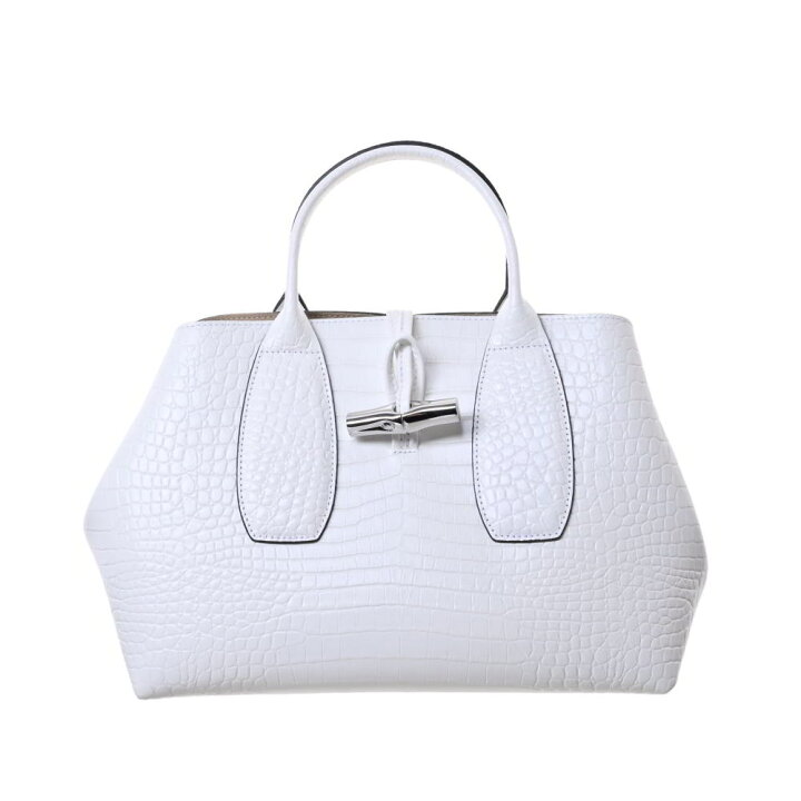 楽天市場】美品 LONGCHAMP ロゾ クロコ型押し 2WAY ハンド バッグ M 