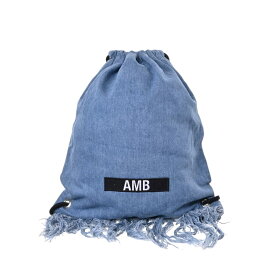 美品 AMBUSH フリンジ デニム バックパック リュック ONE SIZE ブルー アンブッシュ 【中古】